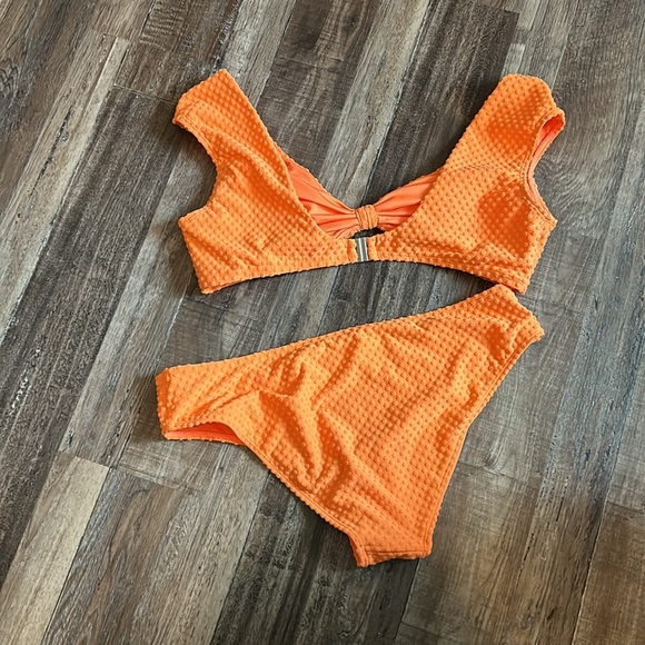 Orange Bikini with Cap Sleeves - Picture 4 of 5